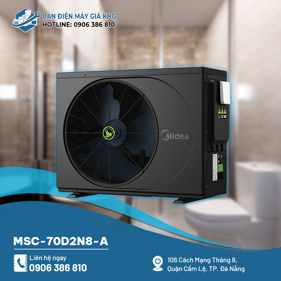 Máy bơm nhiệt bể bơi Midea MSC-70D2N8-A